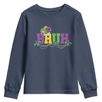 Bruh Mardi Gras Youth Sweatshirt Carnival New Orleans Trip Parade Outfit Teens Boys Kids - Wonder Print Shop