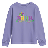 Bruh Mardi Gras Youth Sweatshirt Carnival New Orleans Trip Parade Outfit Teens Boys Kids - Wonder Print Shop