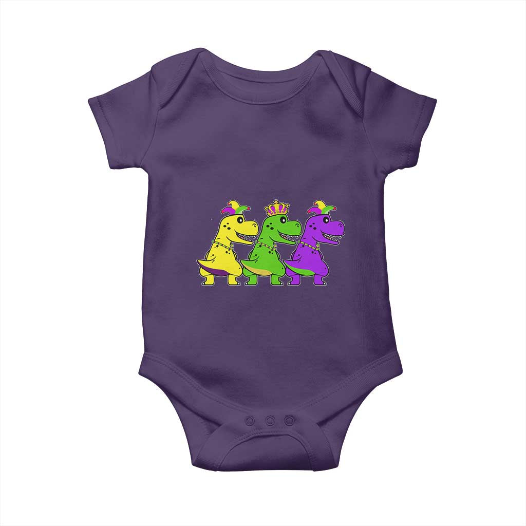 Mardi Gras Baby Onesie Kids Trex Dinos Toddler Boys