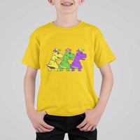 Mardi Gras T Shirt For Kid Kids Trex Dinos Toddler Boys