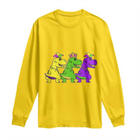 Mardi Gras Long Sleeve Shirt Kids Trex Dinos Toddler Boys