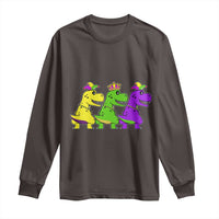 Mardi Gras Long Sleeve Shirt Kids Trex Dinos Toddler Boys