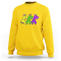Mardi Gras Sweatshirt Kids Trex Dinos Toddler Boys
