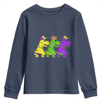 Mardi Gras Youth Sweatshirt Kids Trex Dinos Toddler Boys