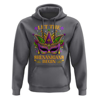 Let The Shenanigans Begin Mardi Gras Hoodie Masquerade Mask Beads