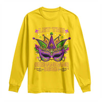 Let The Shenanigans Begin Mardi Gras Long Sleeve Shirt Masquerade Mask Beads