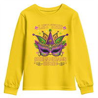 Let The Shenanigans Begin Mardi Gras Youth Sweatshirt Masquerade Mask Beads