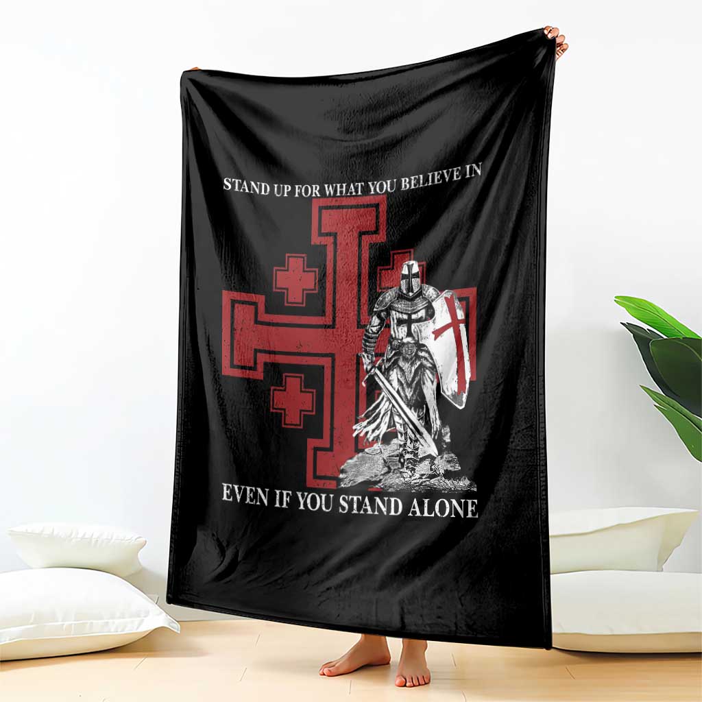 Catholic Knight Templar Crusader Cross Throw Blanket Kingdom Of Jerusalem