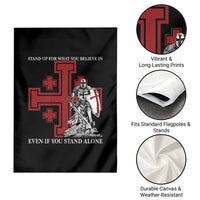 Catholic Knight Templar Crusader Cross Garden Flag Kingdom Of Jerusalem