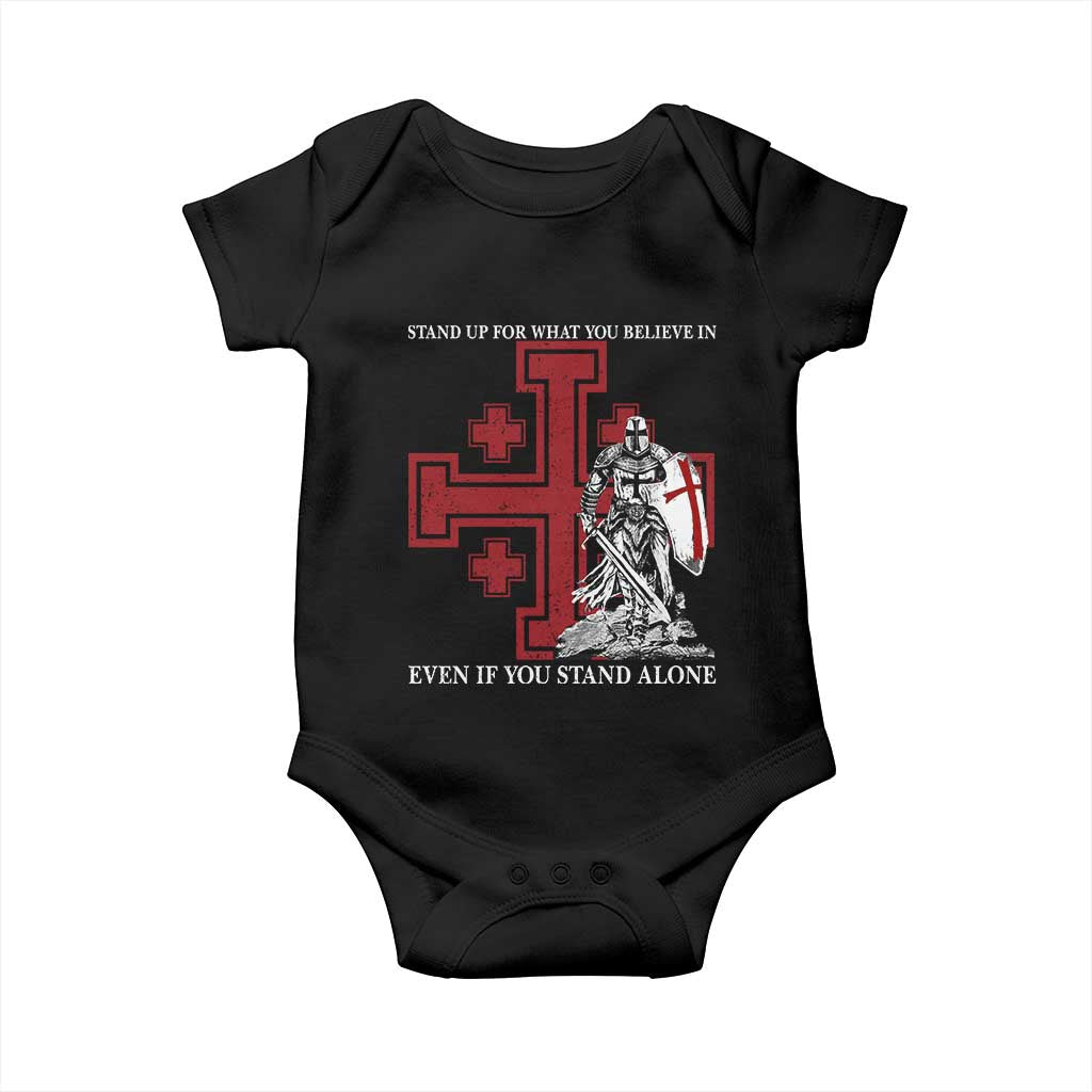 Catholic Knight Templar Crusader Cross Baby Onesie Kingdom Of Jerusalem