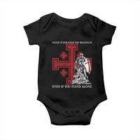 Catholic Knight Templar Crusader Cross Baby Onesie Kingdom Of Jerusalem