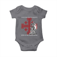 Catholic Knight Templar Crusader Cross Baby Onesie Kingdom Of Jerusalem