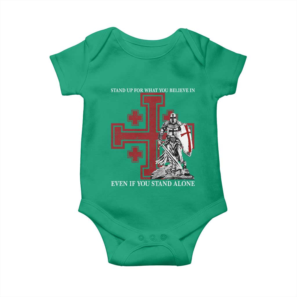 Catholic Knight Templar Crusader Cross Baby Onesie Kingdom Of Jerusalem