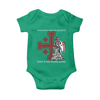 Catholic Knight Templar Crusader Cross Baby Onesie Kingdom Of Jerusalem