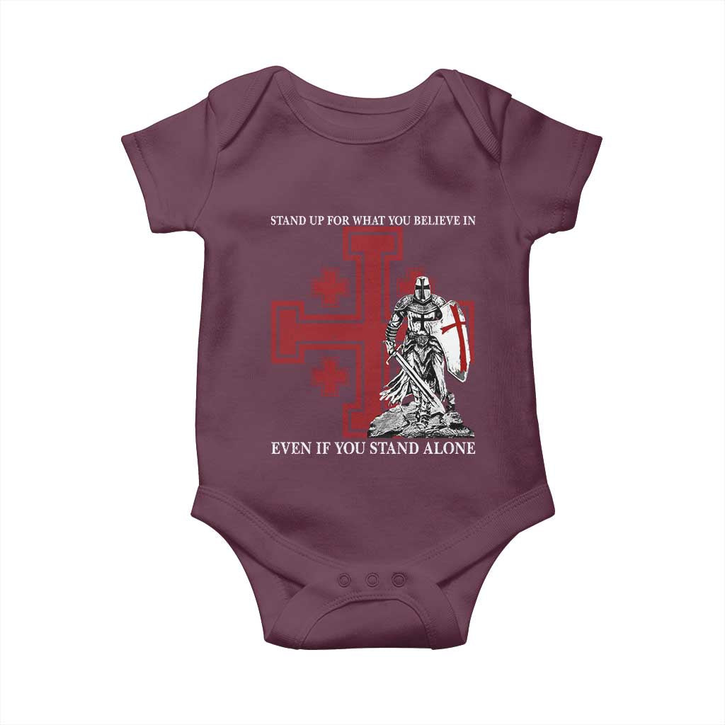Catholic Knight Templar Crusader Cross Baby Onesie Kingdom Of Jerusalem