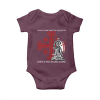 Catholic Knight Templar Crusader Cross Baby Onesie Kingdom Of Jerusalem