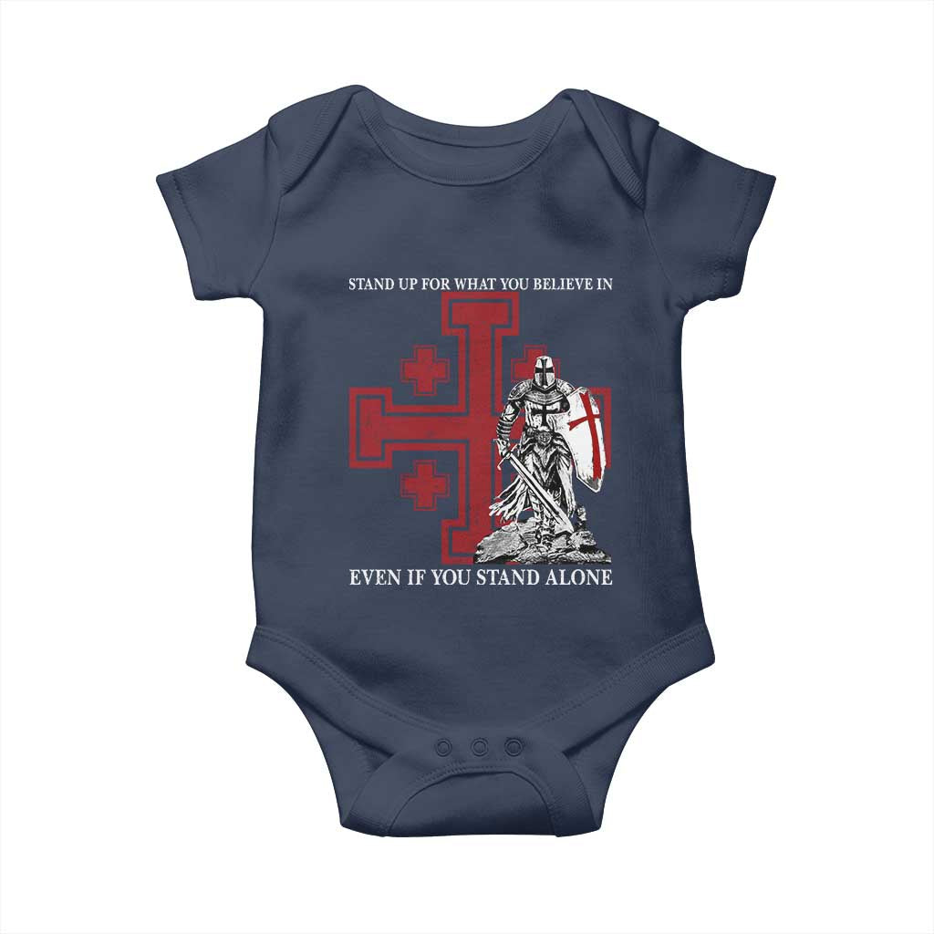 Catholic Knight Templar Crusader Cross Baby Onesie Kingdom Of Jerusalem