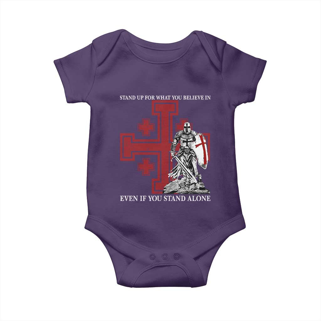 Catholic Knight Templar Crusader Cross Baby Onesie Kingdom Of Jerusalem
