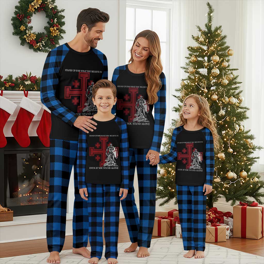 Catholic Knight Templar Crusader Cross Plaid Pajama Set Kingdom Of Jerusalem