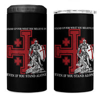 Catholic Knight Templar Crusader Cross 4 in 1 Can Cooler Tumbler Kingdom Of Jerusalem