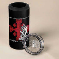 Catholic Knight Templar Crusader Cross 4 in 1 Can Cooler Tumbler Kingdom Of Jerusalem