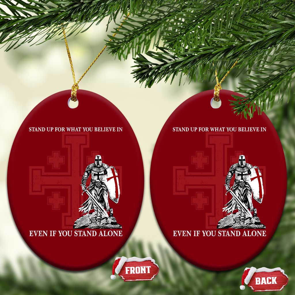 Catholic Knight Templar Crusader Cross Ceramic Ornament Kingdom Of Jerusalem