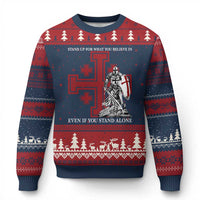 Catholic Knight Templar Crusader Cross Ugly Christmas Sweater Kingdom Of Jerusalem