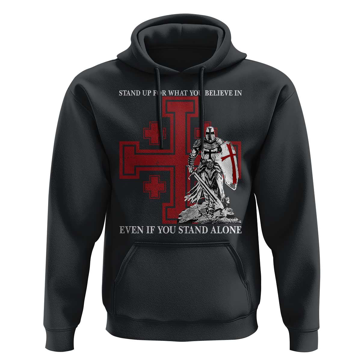 Catholic Knight Templar Crusader Cross Hoodie Kingdom Of Jerusalem