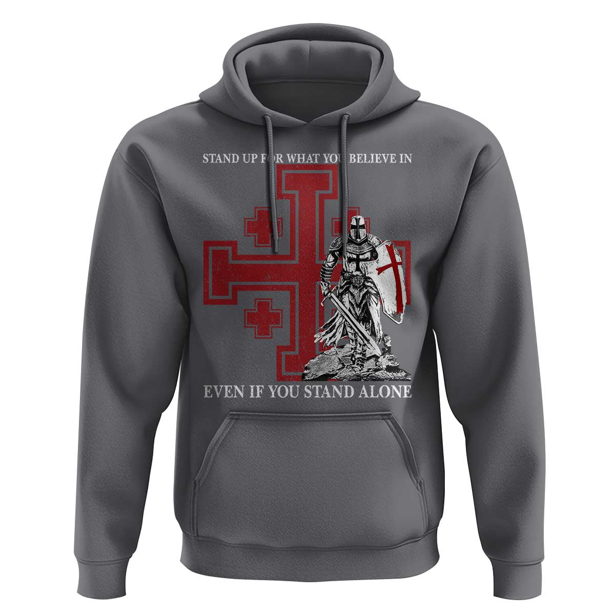 Catholic Knight Templar Crusader Cross Hoodie Kingdom Of Jerusalem