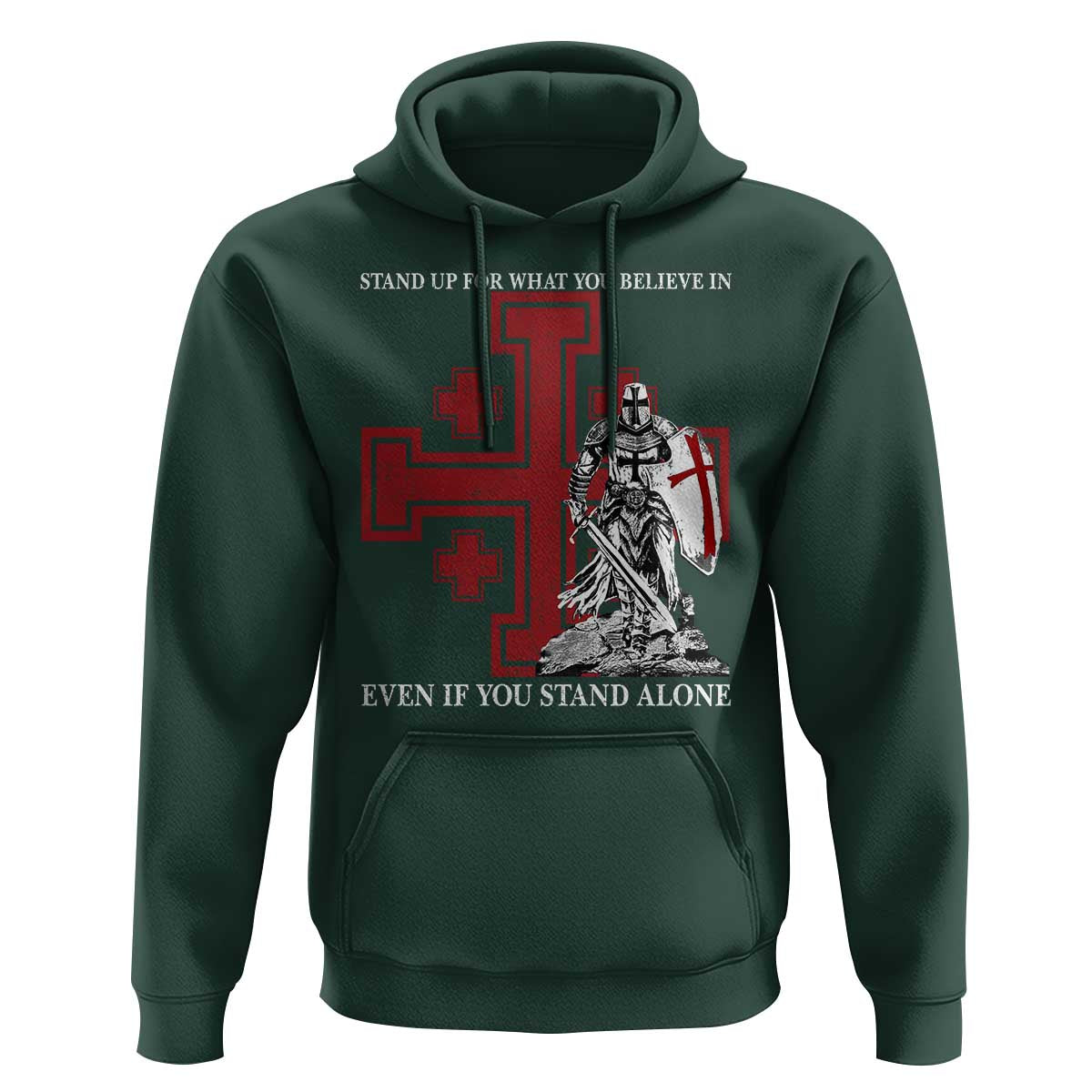 Catholic Knight Templar Crusader Cross Hoodie Kingdom Of Jerusalem