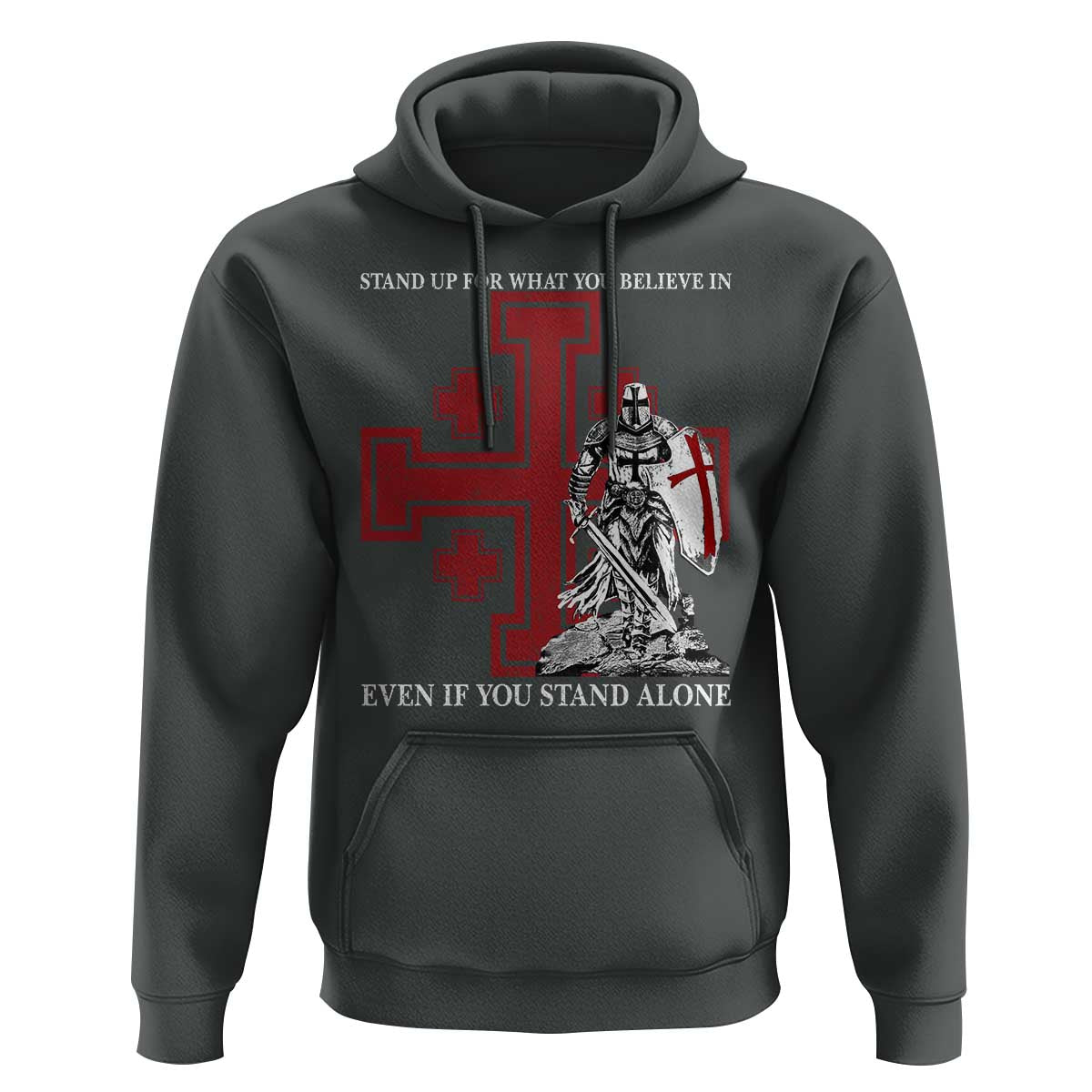 Catholic Knight Templar Crusader Cross Hoodie Kingdom Of Jerusalem