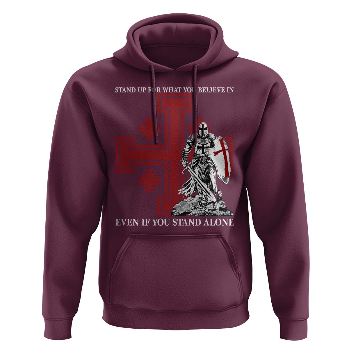 Catholic Knight Templar Crusader Cross Hoodie Kingdom Of Jerusalem