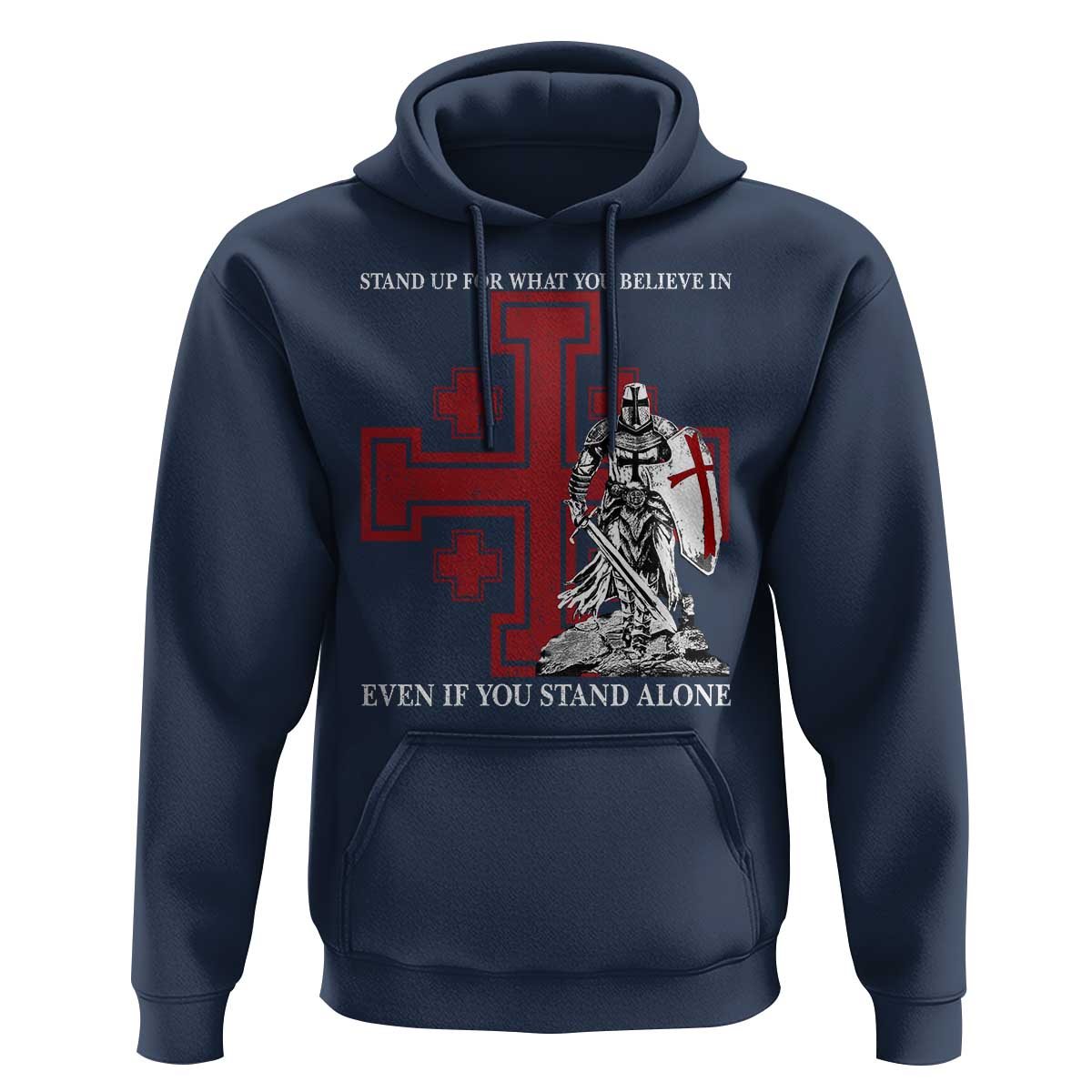 Catholic Knight Templar Crusader Cross Hoodie Kingdom Of Jerusalem