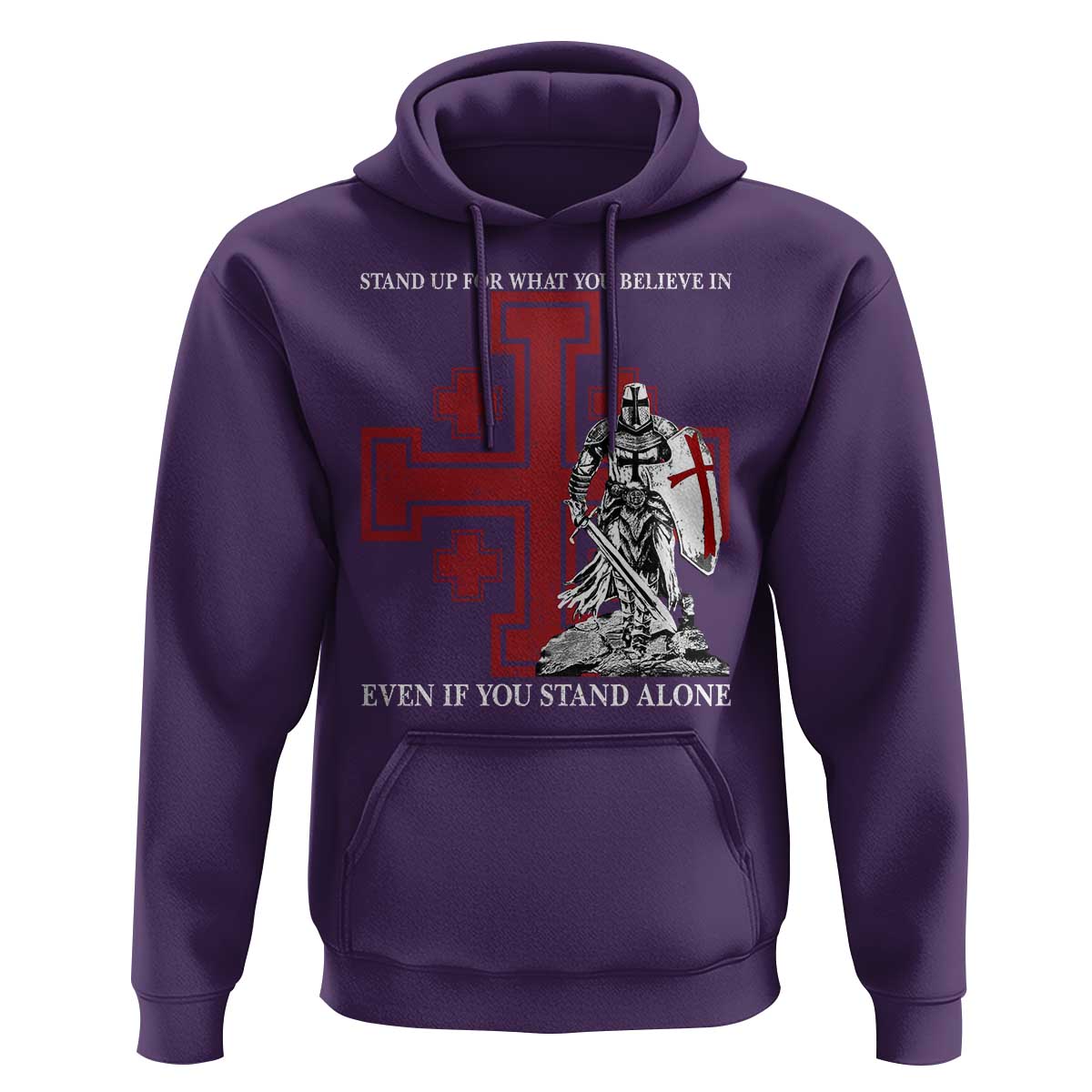 Catholic Knight Templar Crusader Cross Hoodie Kingdom Of Jerusalem
