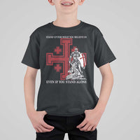 Catholic Knight Templar Crusader Cross T Shirt For Kid Kingdom Of Jerusalem