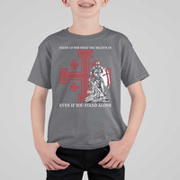 Catholic Knight Templar Crusader Cross T Shirt For Kid Kingdom Of Jerusalem