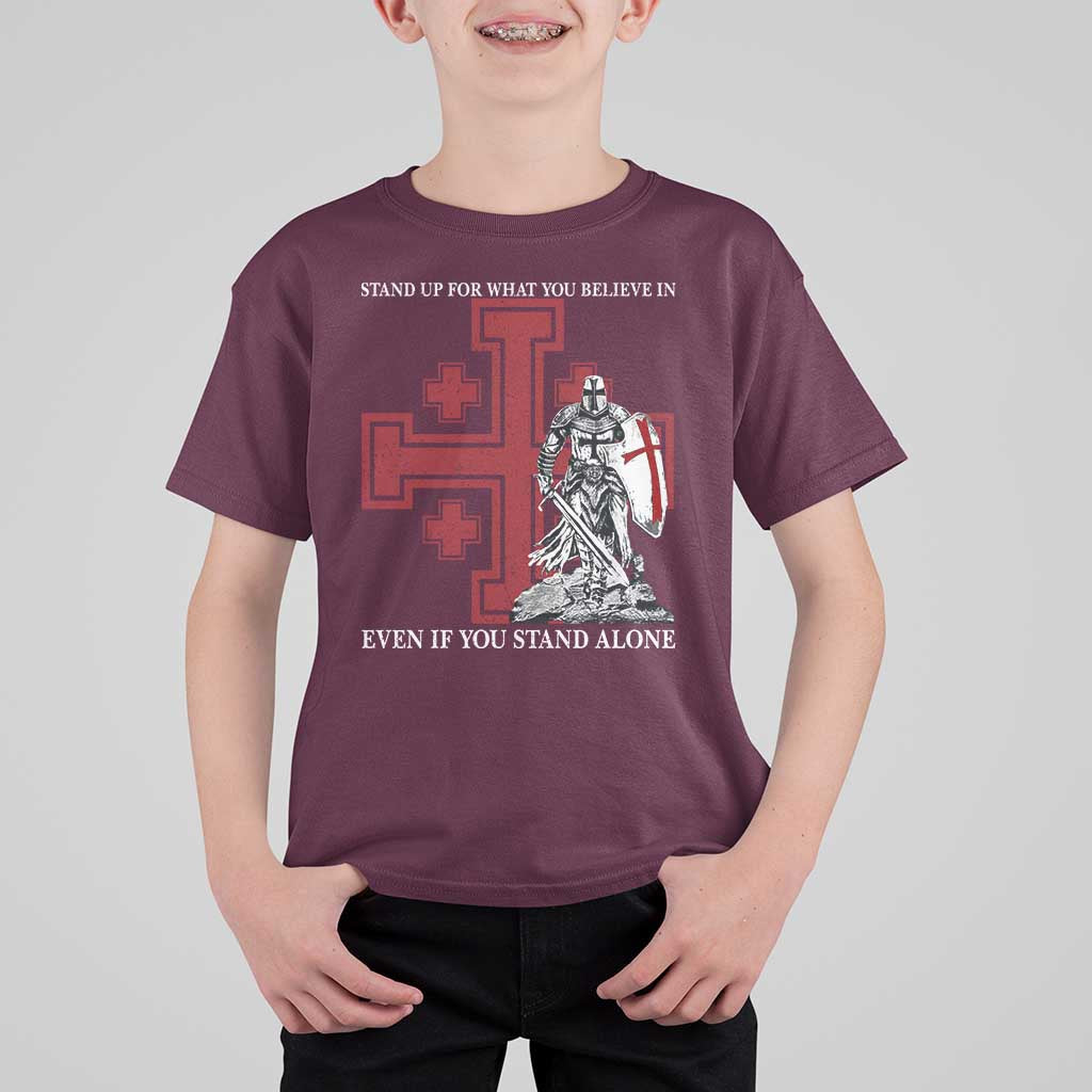 Catholic Knight Templar Crusader Cross T Shirt For Kid Kingdom Of Jerusalem