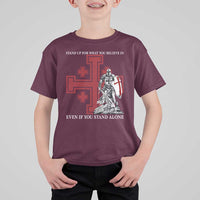 Catholic Knight Templar Crusader Cross T Shirt For Kid Kingdom Of Jerusalem