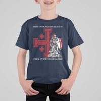 Catholic Knight Templar Crusader Cross T Shirt For Kid Kingdom Of Jerusalem