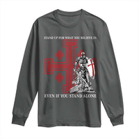 Catholic Knight Templar Crusader Cross Long Sleeve Shirt Kingdom Of Jerusalem