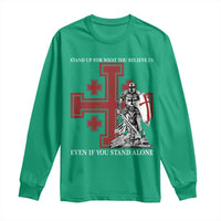 Catholic Knight Templar Crusader Cross Long Sleeve Shirt Kingdom Of Jerusalem