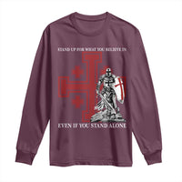 Catholic Knight Templar Crusader Cross Long Sleeve Shirt Kingdom Of Jerusalem