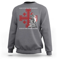 Catholic Knight Templar Crusader Cross Sweatshirt Kingdom Of Jerusalem