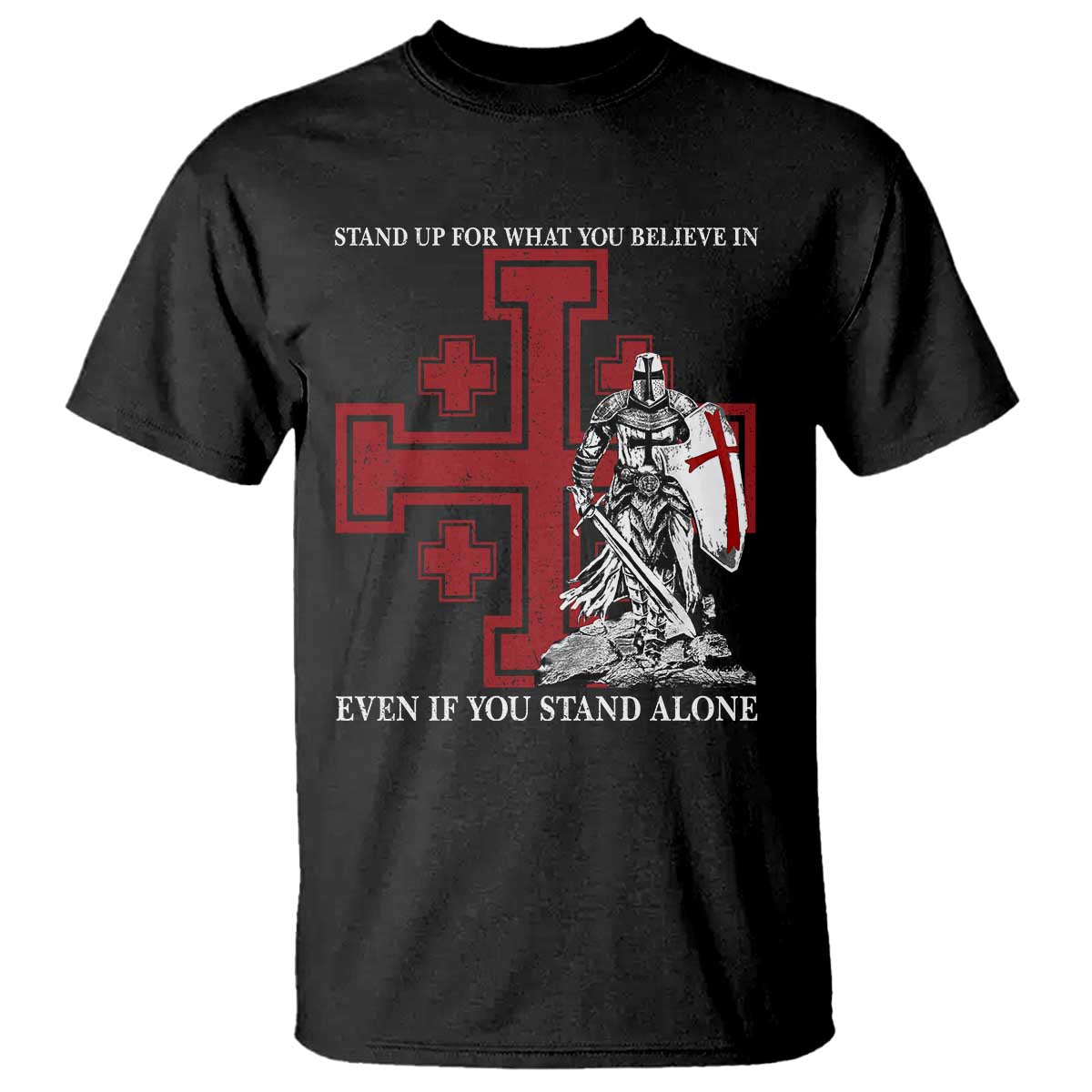 Catholic Knight Templar Crusader Cross T Shirt Kingdom Of Jerusalem