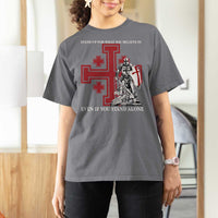 Catholic Knight Templar Crusader Cross T Shirt For Women Kingdom Of Jerusalem
