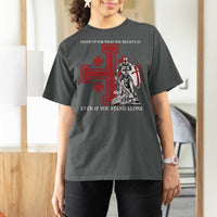 Catholic Knight Templar Crusader Cross T Shirt For Women Kingdom Of Jerusalem