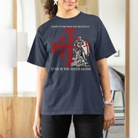 Catholic Knight Templar Crusader Cross T Shirt For Women Kingdom Of Jerusalem
