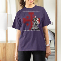 Catholic Knight Templar Crusader Cross T Shirt For Women Kingdom Of Jerusalem
