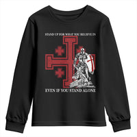 Catholic Knight Templar Crusader Cross Youth Sweatshirt Kingdom Of Jerusalem