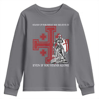Catholic Knight Templar Crusader Cross Youth Sweatshirt Kingdom Of Jerusalem
